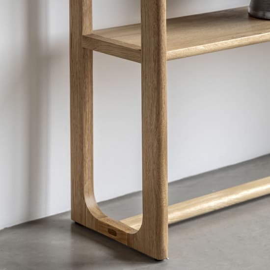Cairo Wooden Console Table With Shelf In Natural_3