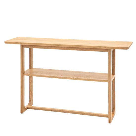Cairo Wooden Console Table With Shelf In Natural_5