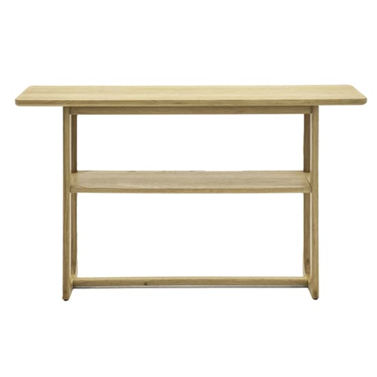 Cairo Wooden Console Table With Shelf In Natural_6