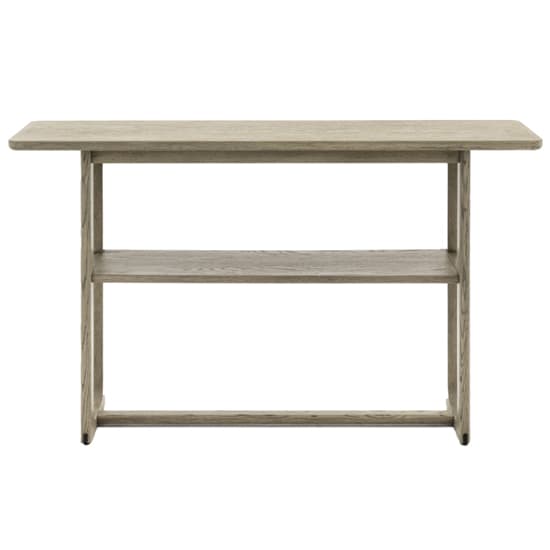 Cairo Wooden Console Table With Shelf In Smoked Oak_5
