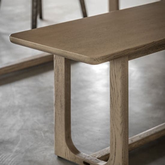 Cairo Wooden Dining Bench In Smoked Oak_3
