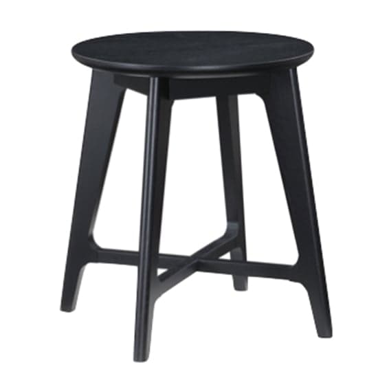 Cairo Wooden Lamp Table Round In Black_2