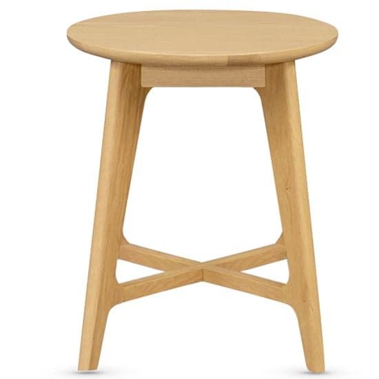 Cairo Wooden Lamp Table Round In Natural Oak_2