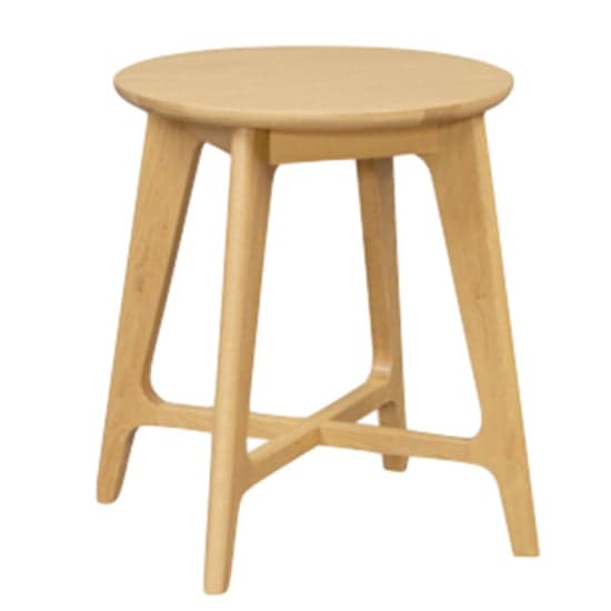 Cairo Wooden Lamp Table Round In Natural Oak_1