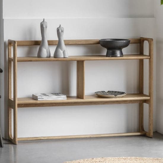 Cairo Wooden Open Display Unit With 3 Shelves In Natural_1