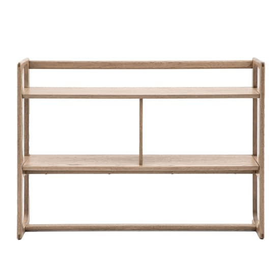 Cairo Wooden Open Display Unit With 3 Shelves In Smoked Oak_7