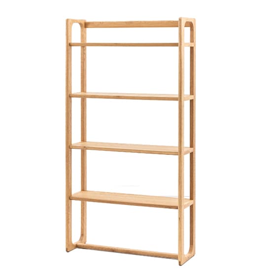 Cairo Wooden Open Display Unit With 4 Shelves In Natural_5