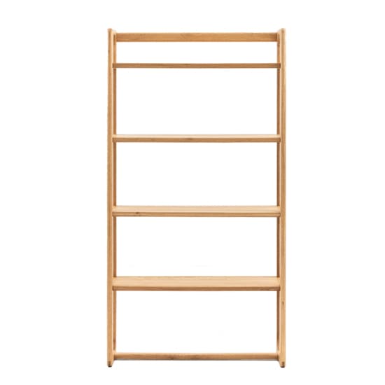 Cairo Wooden Open Display Unit With 4 Shelves In Natural_6