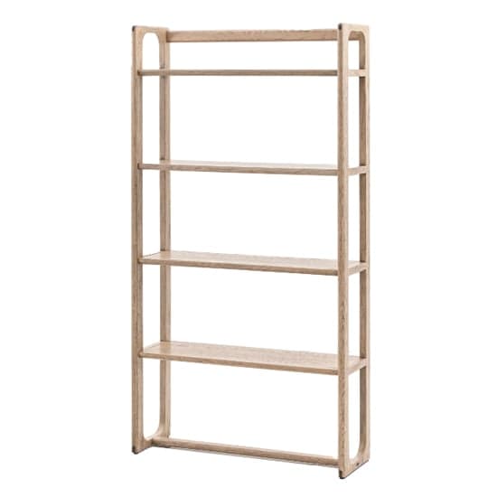Cairo Wooden Open Display Unit With 4 Shelves In Smoked Oak_2
