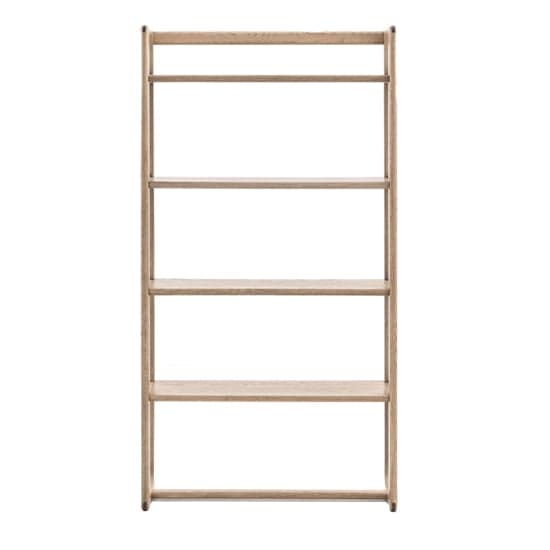 Cairo Wooden Open Display Unit With 4 Shelves In Smoked Oak_3
