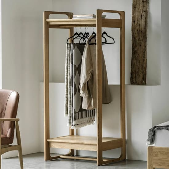 Cairo Wooden Open Wardrobe In Natural_1