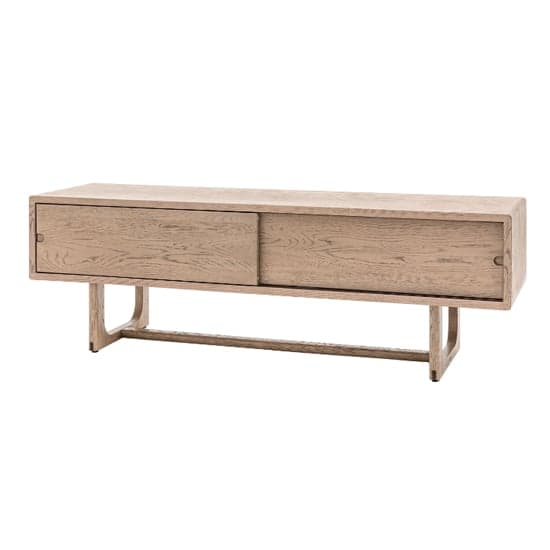 Cairo Wooden TV Stand With 2 Doors In Smoked Oak_4