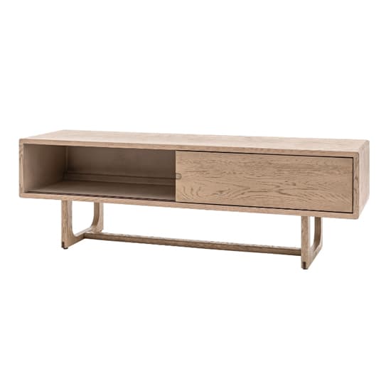Cairo Wooden TV Stand With 2 Doors In Smoked Oak_5