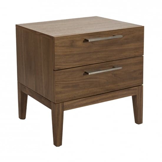 Cais Wooden Bedside Cabinet With 2 Drawers In Walnut_2