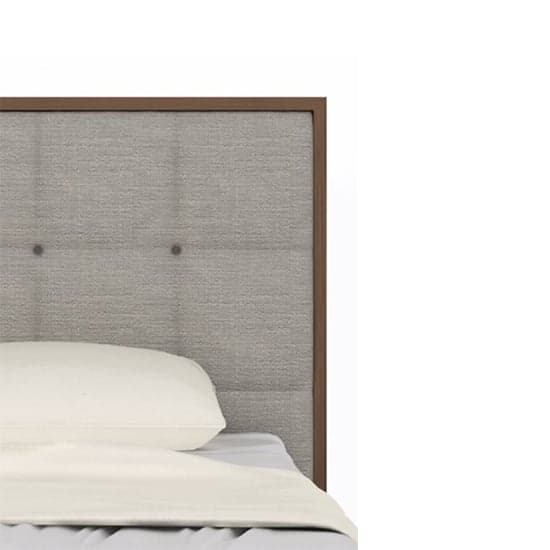 Cais Double Bed In Walnut With Natural Fabric Headboard_2