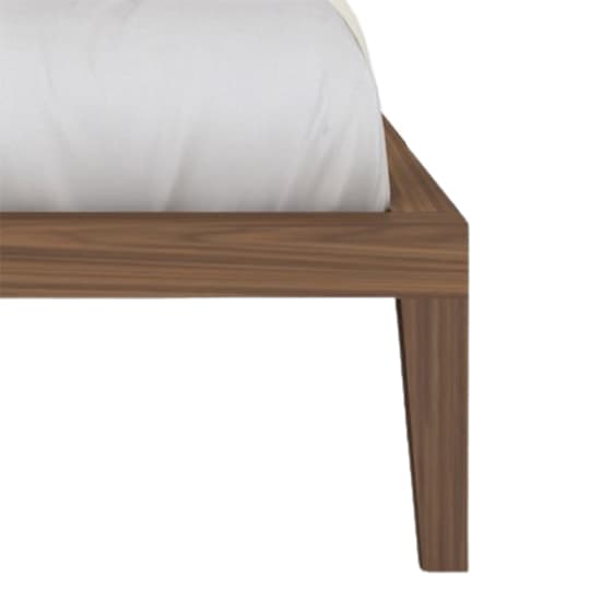 Cais King Size Bed In Walnut With Natural Fabric Headboard_3