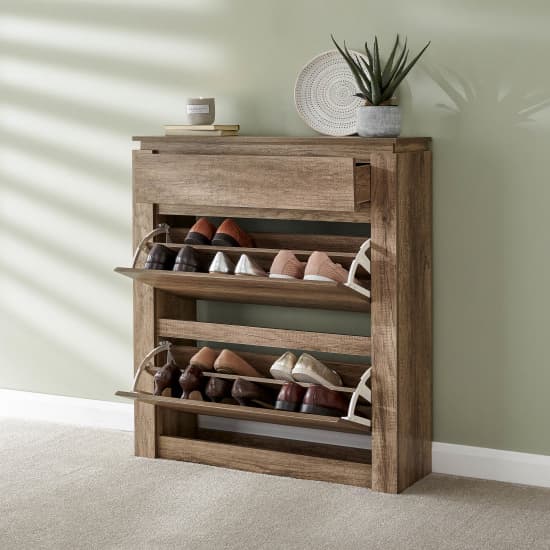 Camerton Wooden Shoe Storage Cabinet In Oak_4