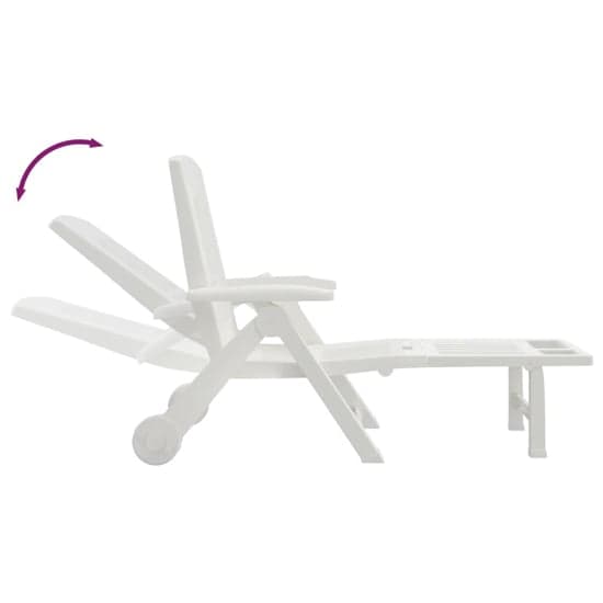 Cait Polypropylene Folding Sun Lounger With Wheels In White_6