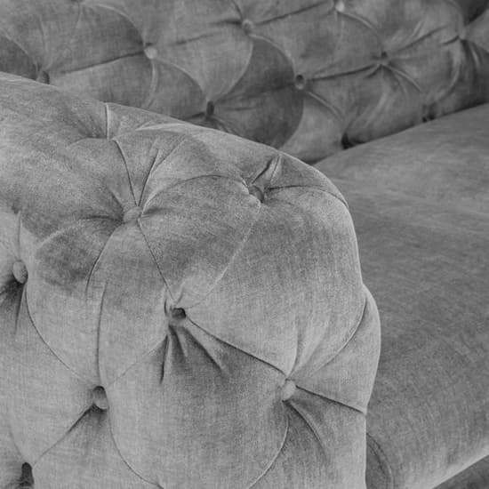Cala Plush Velvet Armchair In Grey_3