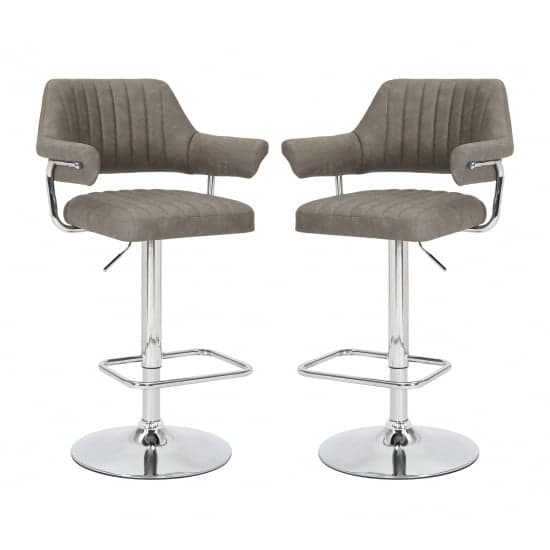 Calais Charcoal Leather Effect Bar Stools In Pair_1