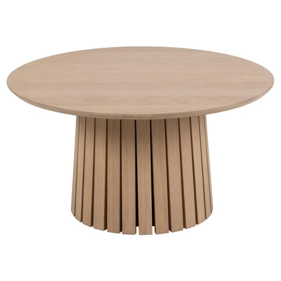 Calais Wooden Coffee Table Round In Pigmented White Oak_2