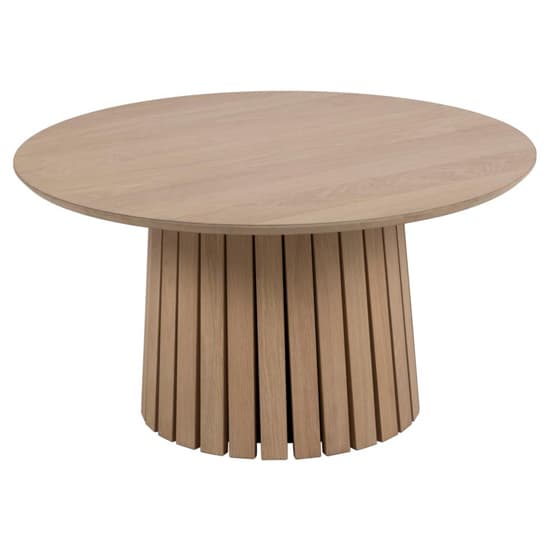 Calais Wooden Coffee Table Round In Pigmented White Oak_3