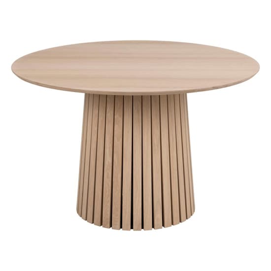 Calais Wooden Dining Table Round In Pigmented White Oak_2