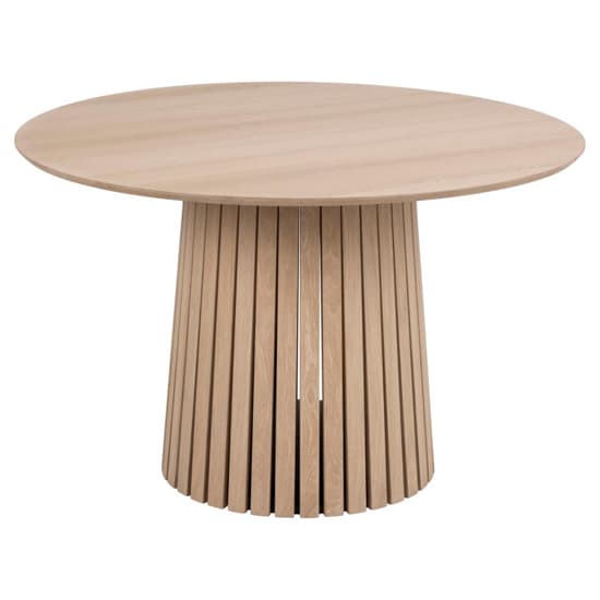 Calais Wooden Dining Table Round In Pigmented White Oak_1