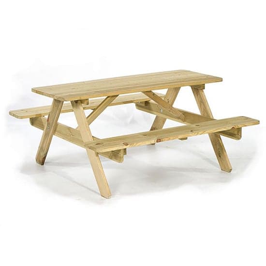 Calais Kids Scandinavian Pine Picnic Table With Benches_2