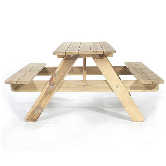 Calais Kids Scandinavian Pine Picnic Table With Benches_3