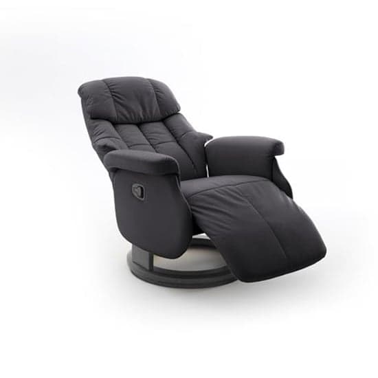 Calgary Leather Electric Relaxer Chair In Black_2