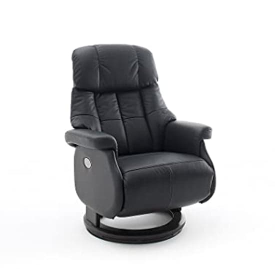 Calgary Leather Electric Relaxer Chair In Black