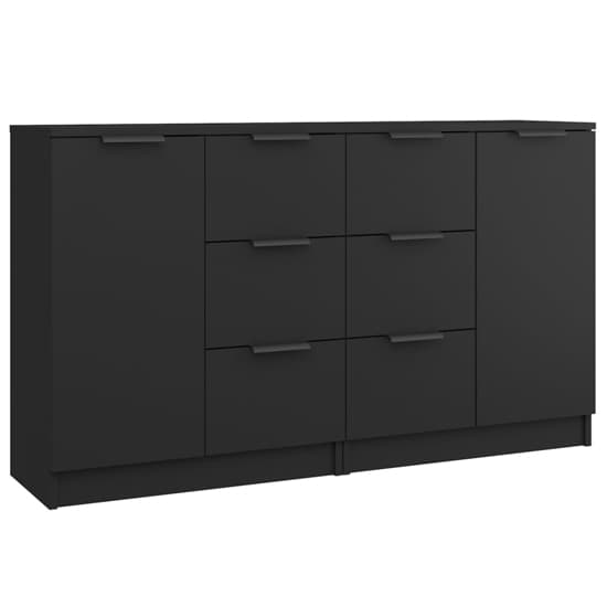 Calix Wooden Sideboard With 2 Doors 6 Drawers In Black_3