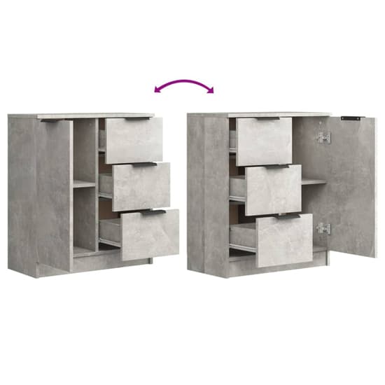Calix Wooden Sideboard With 2 Doors 6 Drawers In Concrete Effect_6