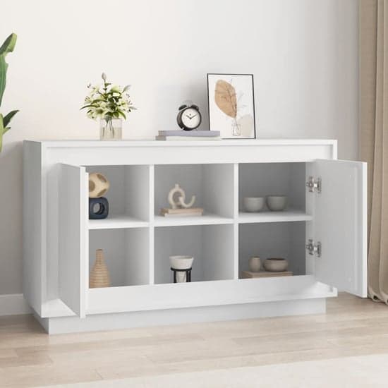 Callie Wooden Sideboard With 2 Doors In White_2