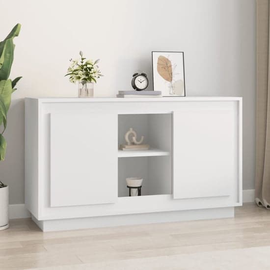 Callie Wooden Sideboard With 2 Doors In White_1