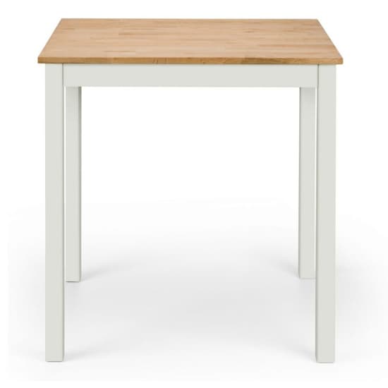 Calliope Square Wooden Dining Table In Ivory And Oak_2