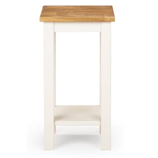Calliope Tall Narrow Wooden Side Table In Ivory And Oak_2