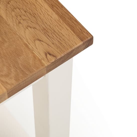 Calliope Tall Narrow Wooden Side Table In Ivory And Oak_3