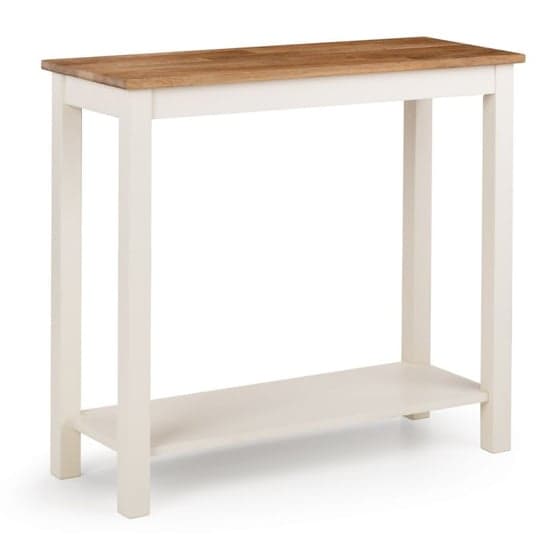 Calliope Wooden Console Table In Ivory And Oak_2