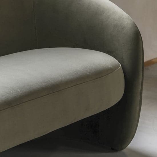 Calvi Fabric 2 Seater Sofa In Moss Green_3