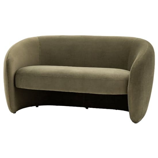 Calvi Fabric 2 Seater Sofa In Moss Green_5