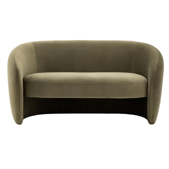 Calvi Fabric 2 Seater Sofa In Moss Green_6