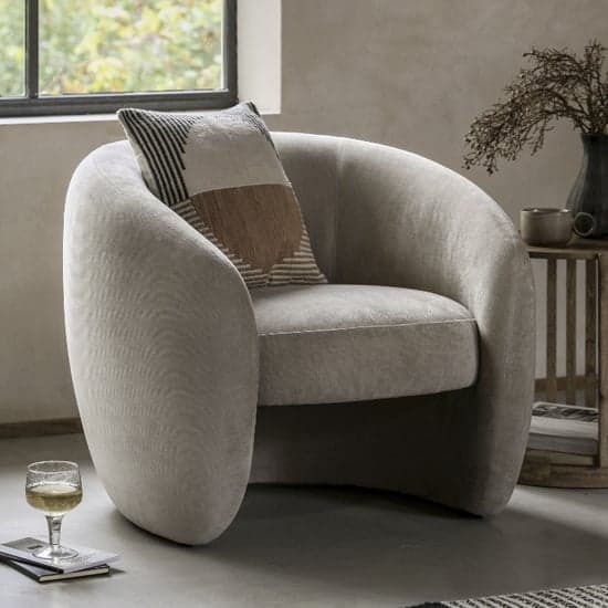 Calvi Fabric Armchair In Cream_1