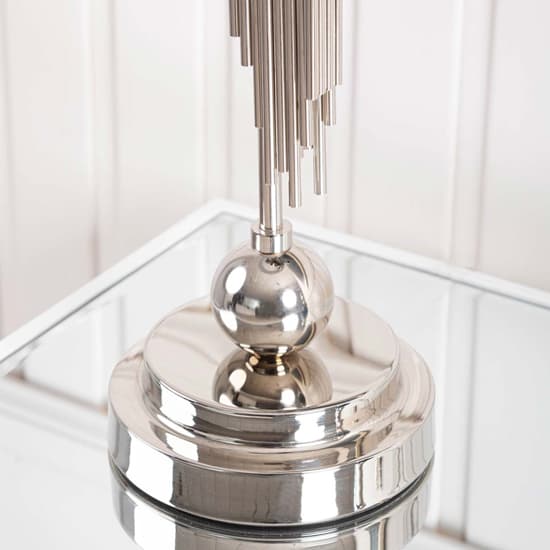 Calvi Grey Fabric Shade Table Lamp With Chrome Base_4