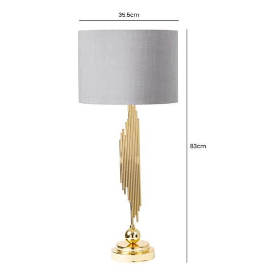 Calvi Grey Fabric Shade Table Lamp With Gold Base_3