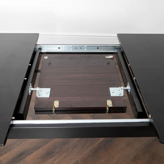 Cambridge Wooden Extending Dining Table In Espresso Walnut Furniture