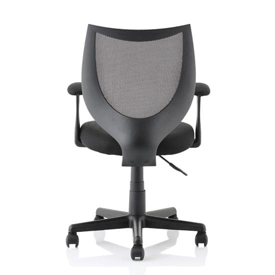 Camden Fabric Mesh Office Chair In Black With Fixed Arms_2