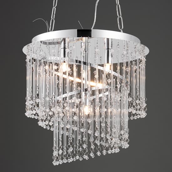 Camille 4 Lights Ceiling Pendant Light In Polished Chrome_3