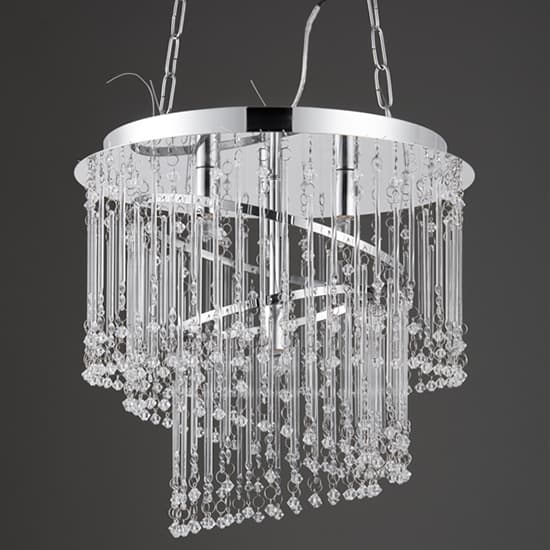 Camille 4 Lights Ceiling Pendant Light In Polished Chrome_4